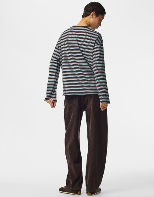 Pieces långärmad topp i ganache, 2 av 7