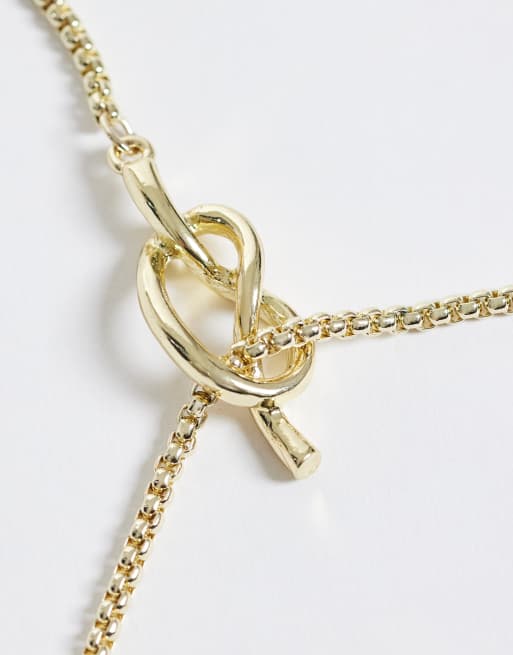 Pieces lange ketting met kabelschakel in goudkleur, 3 van 4