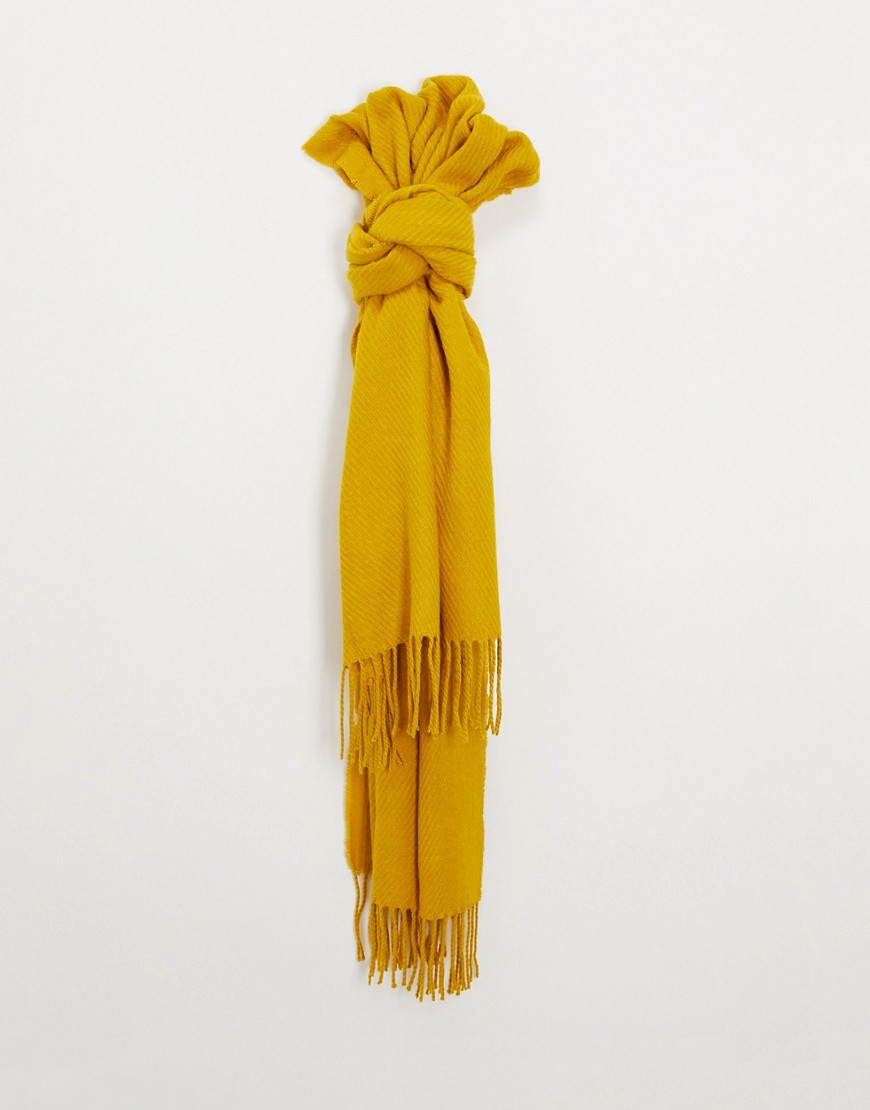 Pieces - Lange sjaal in arrowwood-Geel