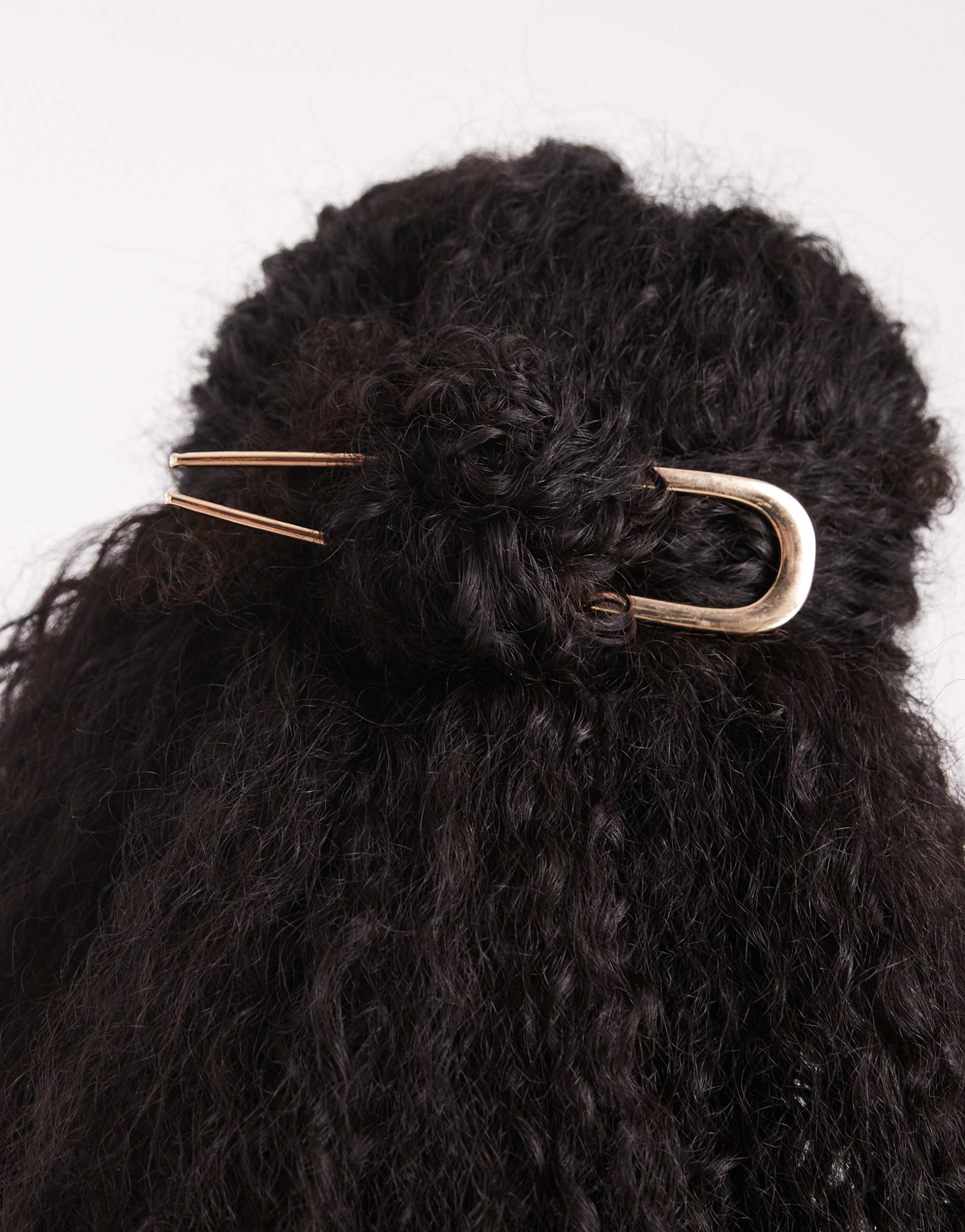 pieces large french hair pin in gold tone