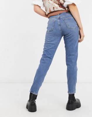 medium blue mom jeans