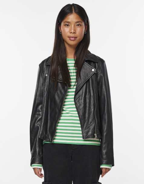 Pieces Leather jacket in black 1 - view 1