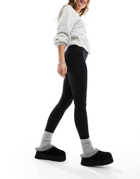 Pieces - Legging met hoge taille in zwart - view 1