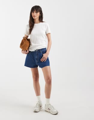Pieces Lettuce Edge T-shirt In White