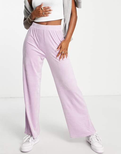 Velvet wide leg joggers new arrivals