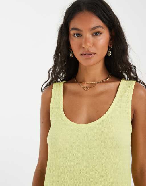 Pieces – Ljusgrön maxiklänning i texturerad jersey med vändbar design, 3 av 4