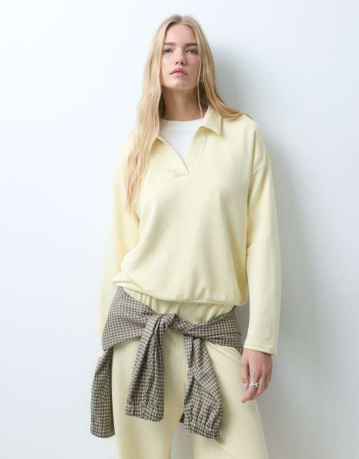 Pieces polo sweats set in buttercream, 3 of 3