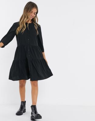 tiered shirt dress