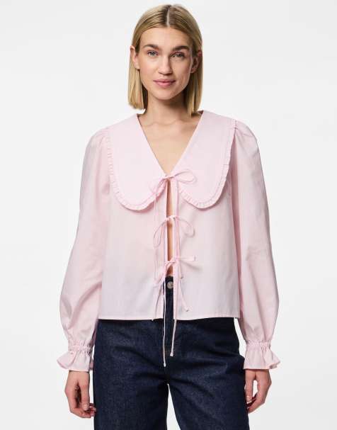 Pieces Long sleeved top in pink-a-boo - view 1
