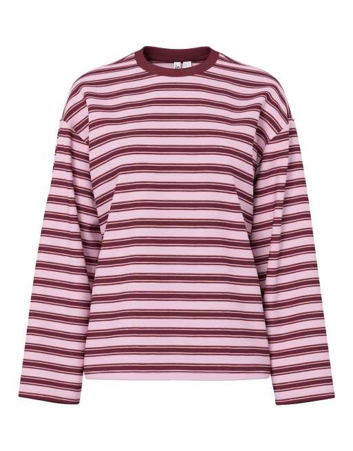 Pieces Long sleeved top in tawny port2, 7 of 7