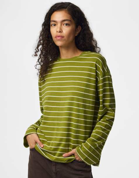 Pieces Long sleeved top in woodbine - view 1