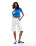[Pieces] PIECES longline jorts in white-Multi S White pepper leo