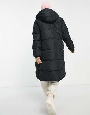 white longline padded coat