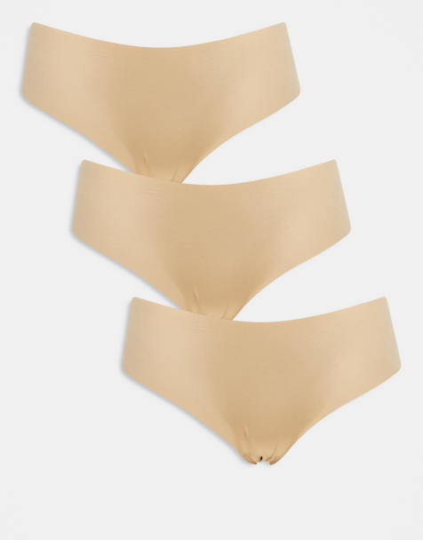 Pieces - Lot de 3 culottes - Beige - view 1