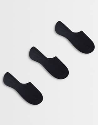Pieces - Lot de 3 paires de chaussettes pour baskets - Noir