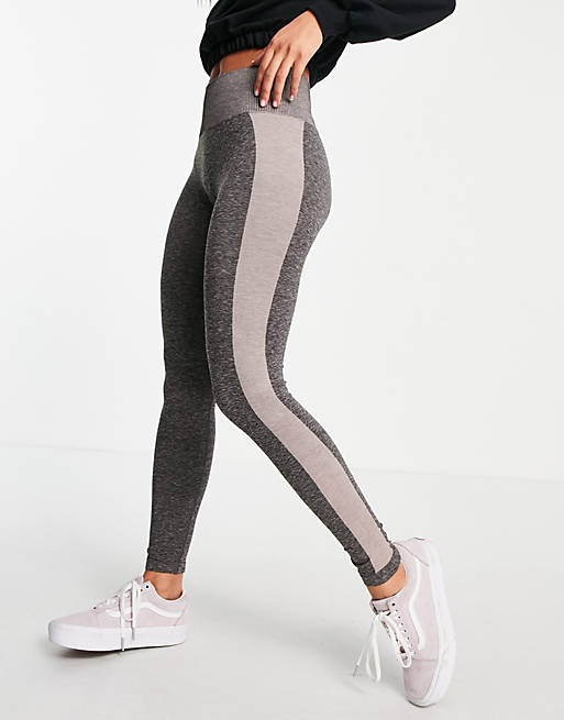 Pieces lounge seamless legging co ord in grey