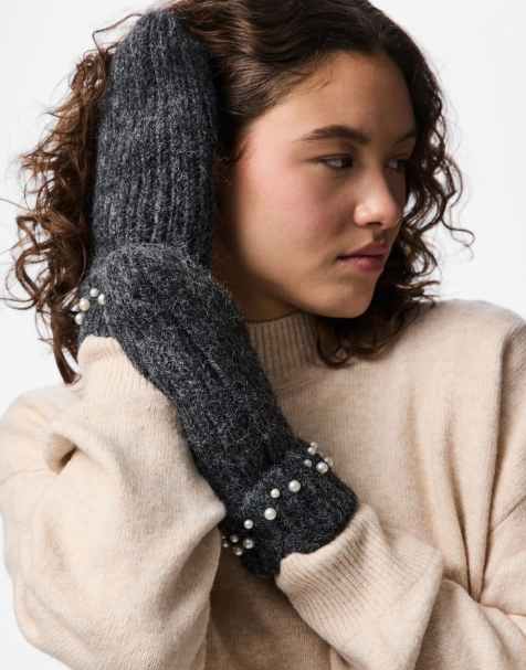 Pieces - luffer i mørkegrå melange - view 1