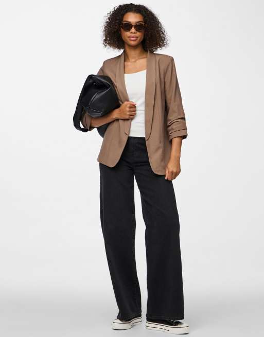 Pieces - Lysegul blazer, 5 af 7