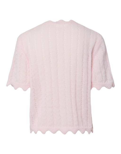 Pieces - Lyserød strikket cardigan, 7 af 7