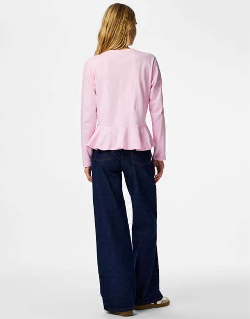 Pieces - Lyserød top, 2 af 4
