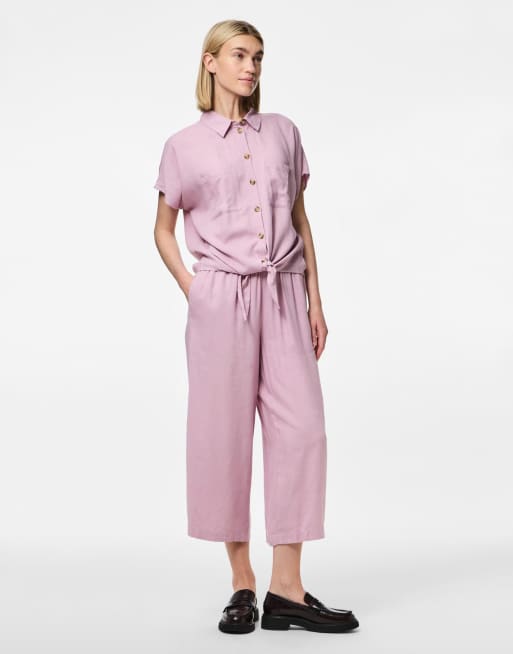 Pieces - Lyserøde culotte-bukser