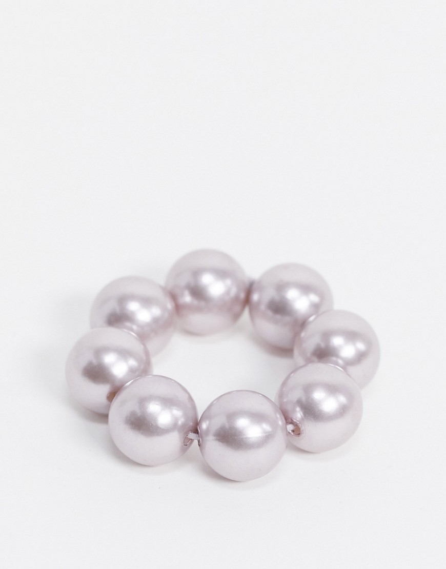 Pieces - Lyslilla hårbånd med perler