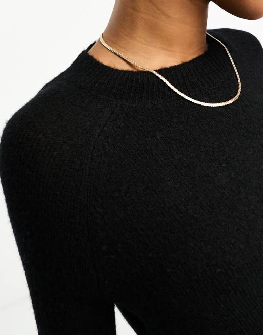 Pieces - Maglione accollato nero, 3 di 4