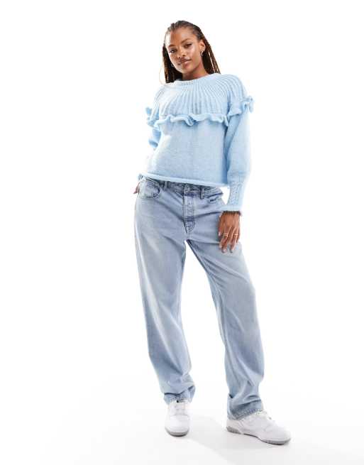 Maglione azzurro outfit store