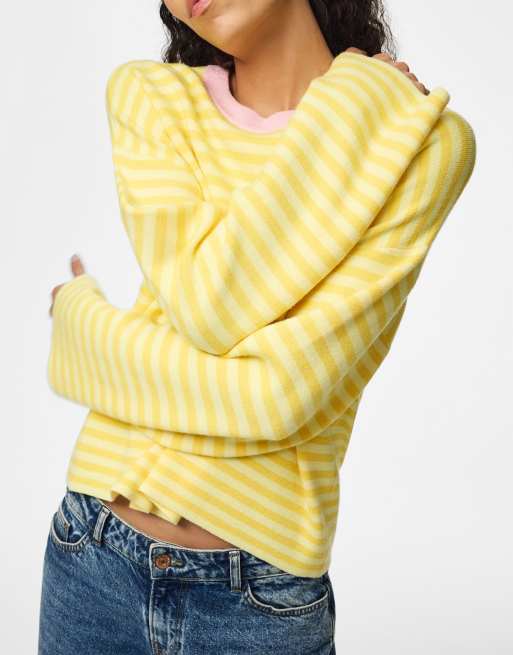 Pieces maglione lavorato a maglia color crema chiaro, 5 di 7