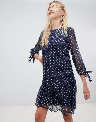 spotty shift dress
