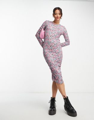 Pieces mana dress in floral print