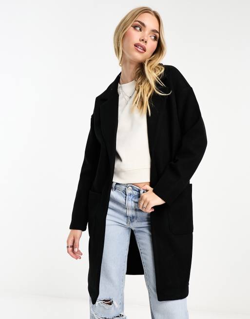 Manteau discount boyfriend noir