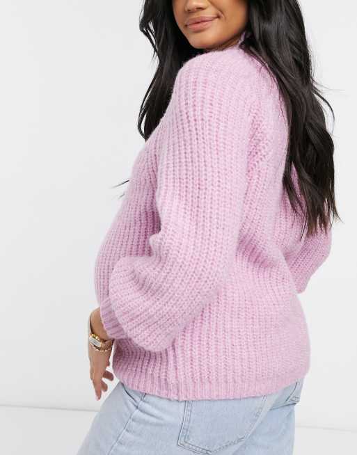 Chunky knit hot sale pink jumper