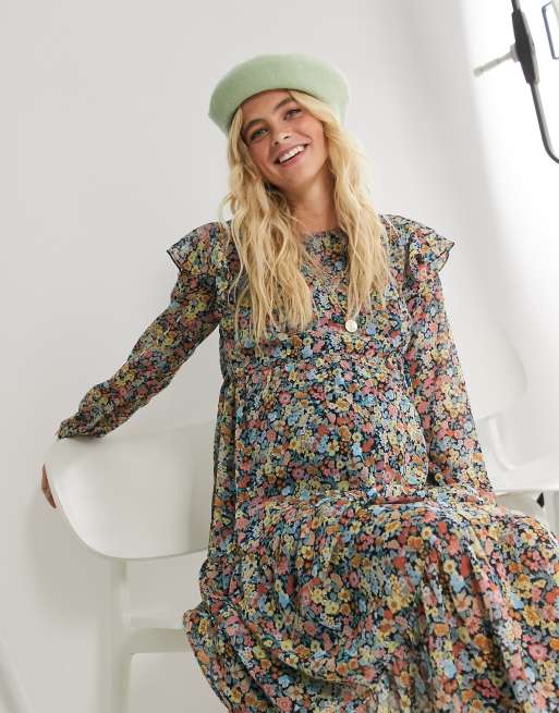 Pieces floral 2025 maxi dress