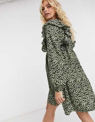 pieces leopard dress