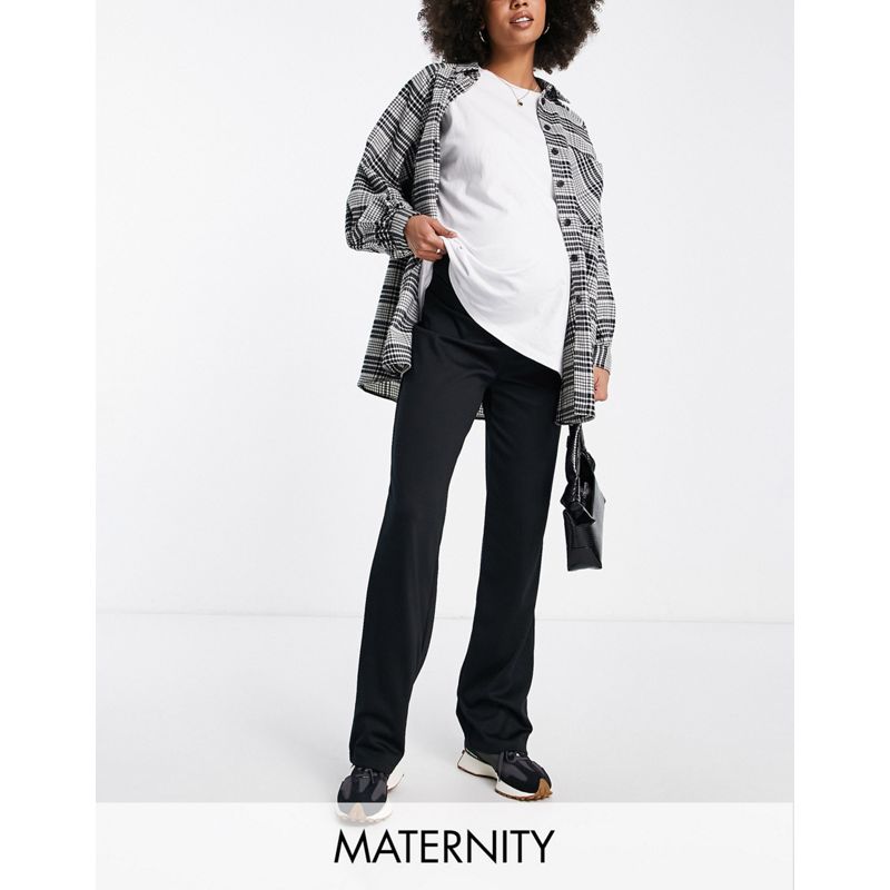upnfD Pantaloni e leggings Pieces Maternity - Pantaloni a fondo ampio neri