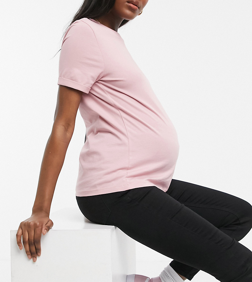 pieces maternity - t-shirt in cotone rosa