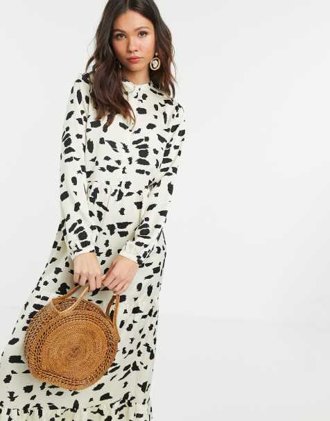 Pieces – Maxi-Hängerkleid mit abstraktem Design