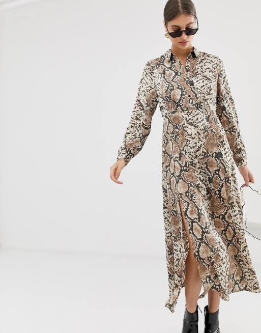 Pieces Maxi-jurk met slangenprint | ASOS