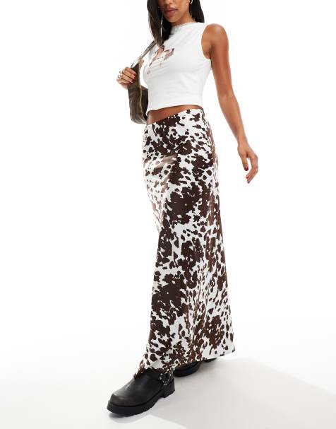 Pieces – Maxi-Schlupfrock mit Kuhfellmuster - view 1
