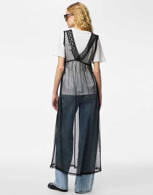 Pieces – Maxikleid in Schwarz, 2 von 7