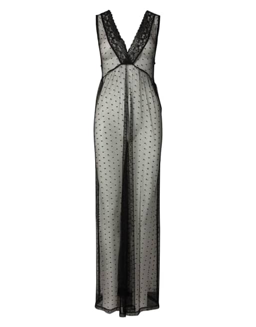 Pieces – Maxikleid in Schwarz, 7 von 7
