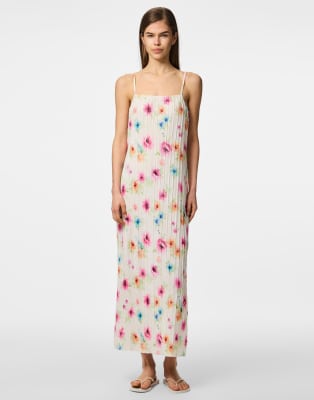 Pieces - Maxikleid in strahlendem Weiß