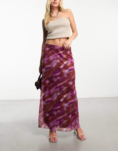 Sheer Tie Maxi Wrap Skirt