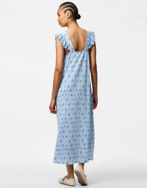 Pieces Midi dress in light blue, 2 of 5