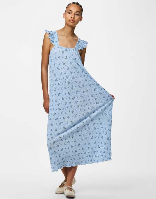 Pieces Midi dress in light blue, 5 of 5