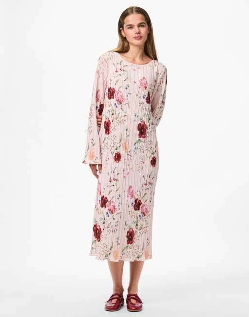 Pieces - Midi-jurk in roze tule 1