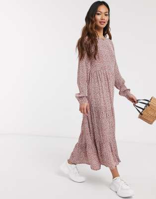 smock midi dress uk