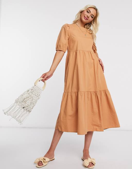 Tan 2025 smock dress