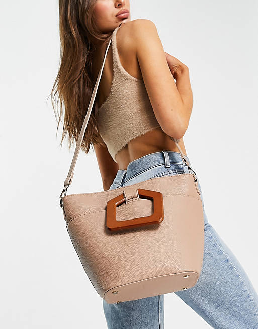 Pieces mille daily bag in tan